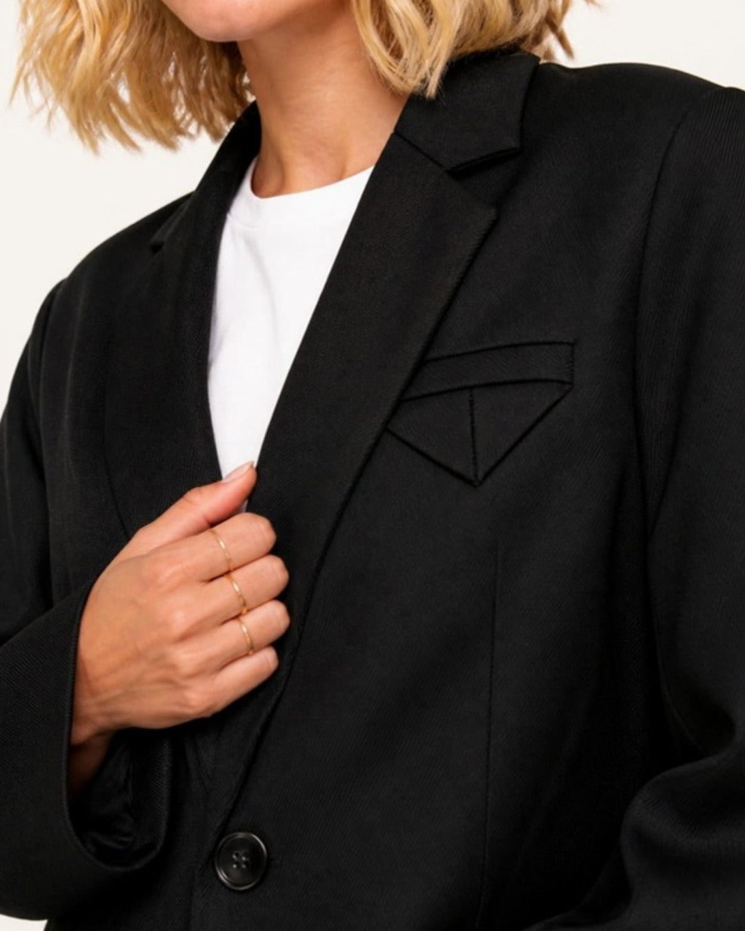 Fenna Ruimvallende Blazer Zwart - detail