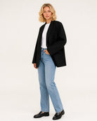 Fenna Ruimvallende Blazer Zwart - driekwart