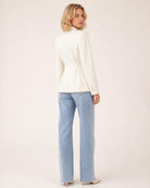 Fenna Klassieke Blazer Beige - achterkant