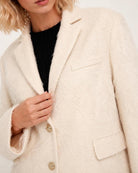 Fenna Ruimvallende Blazer Crème - detail