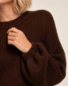 Fenna Gebreid Bruin - detail