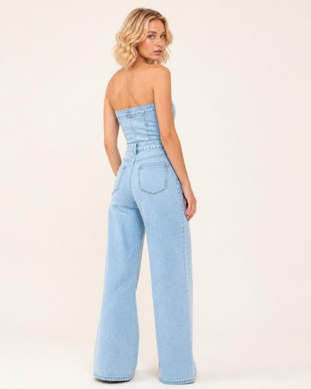 Fenna Denim Jumpsuit - achterkant