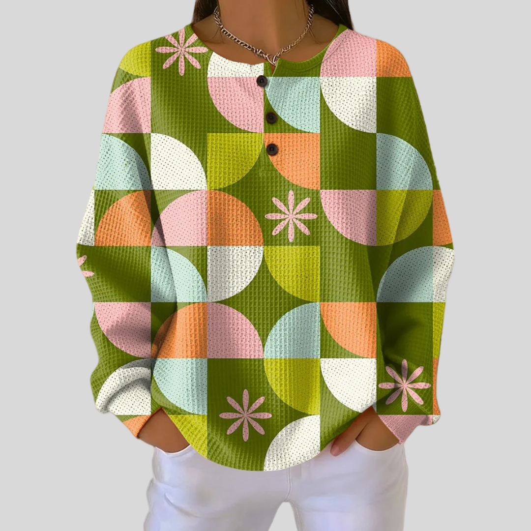 Sloane | Retro Geometrische Top