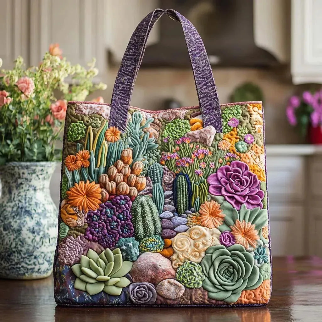 Handgemaakte Tas | Succulenten Tuin