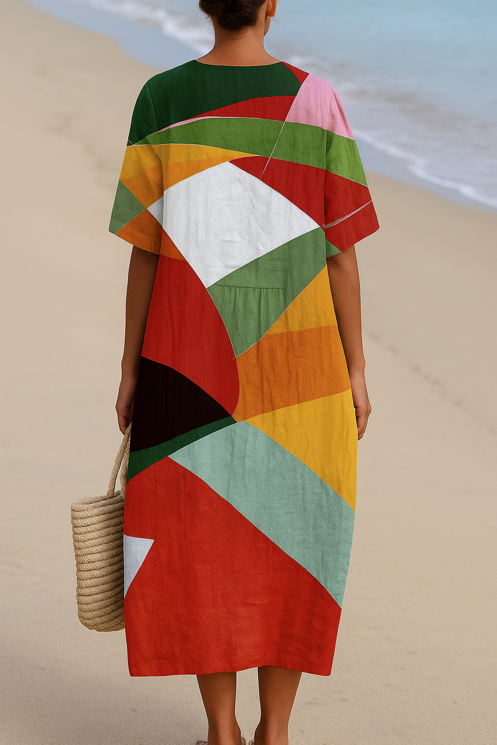 April | Kleurrijke Patchwork Jurk
