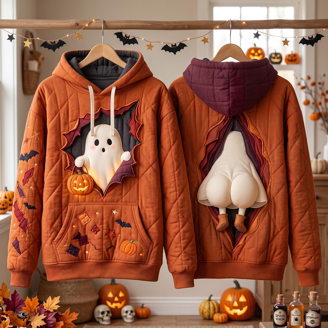 Gianna | Pompoen Peek Ghost Hoodie