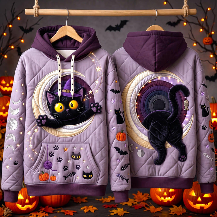 Spookachtige Maanverlichte Kat Hoodie