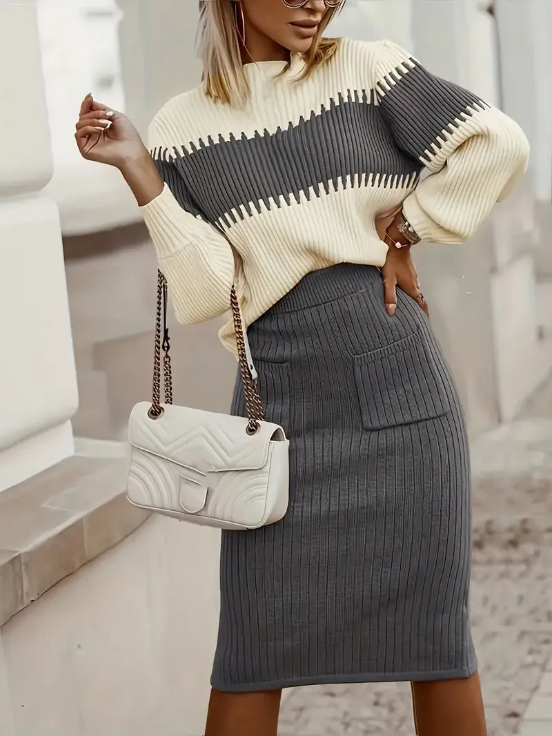 Lauren | Fall Sweater and Skirt Set