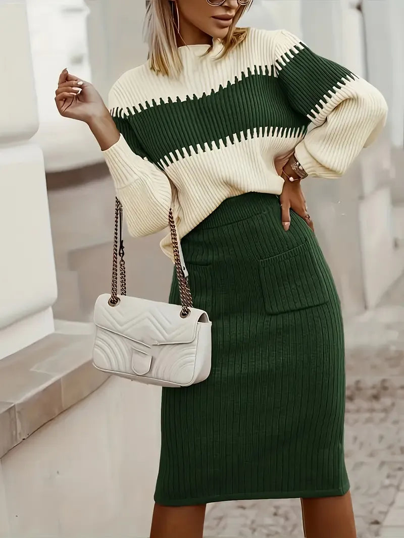 Lauren | Fall Sweater and Skirt Set