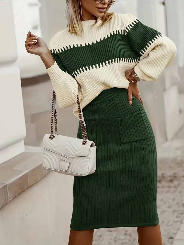 Lauren | Fall Sweater and Skirt Set