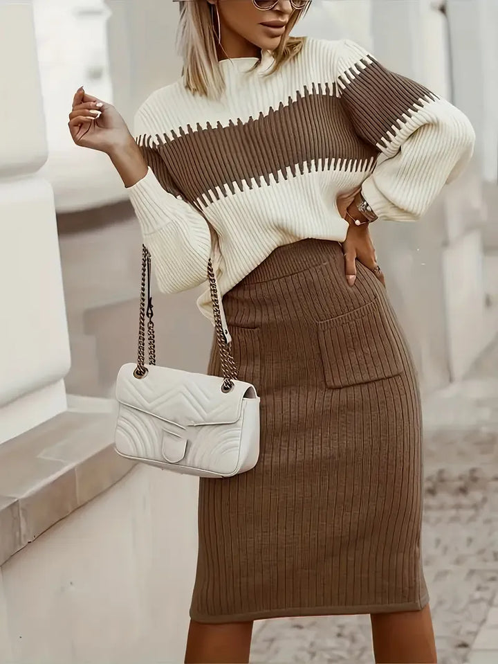 Lauren | Fall Sweater and Skirt Set