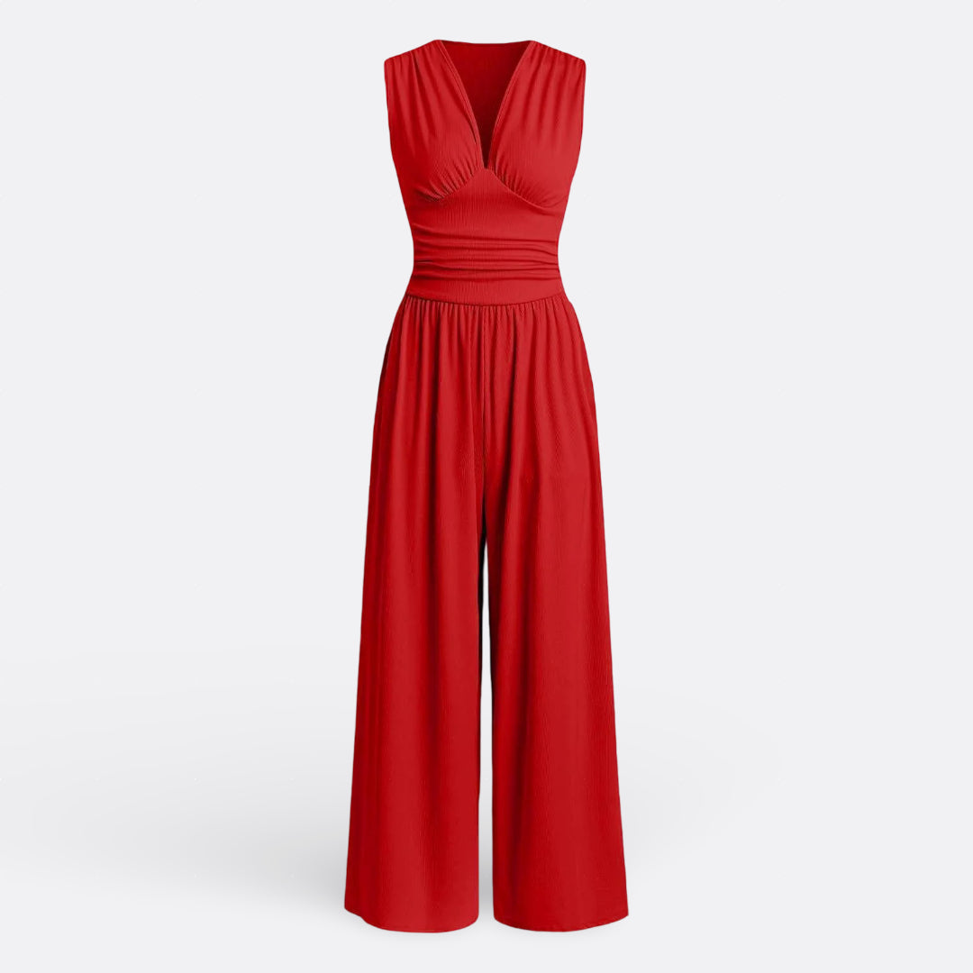 Bailey | Chic Mouwloze Wijde Jumpsuit