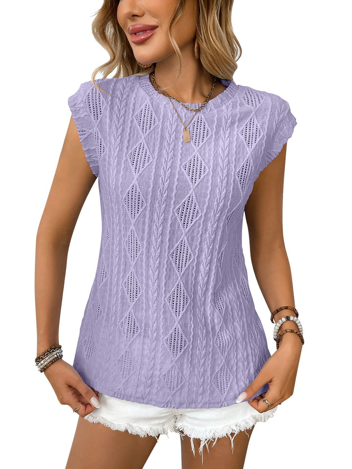 JENNIFER - Dames Lichtgewicht Gebreide Chic T-shirt