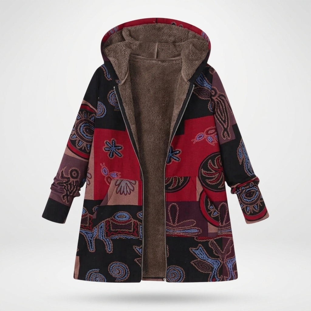 Beverly | Boho Patchwork Print Hoodie