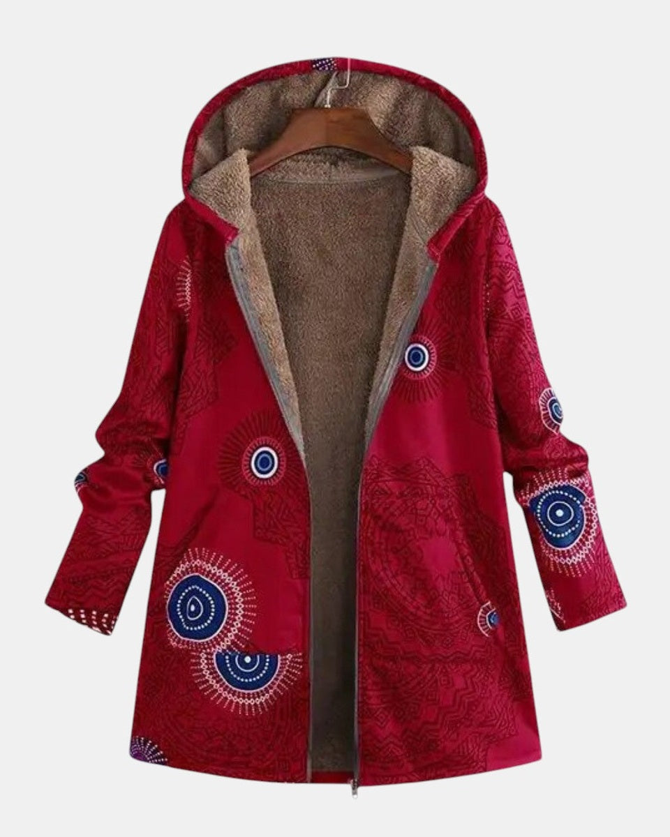 Adele | Sherpa Jacket met Folk Print