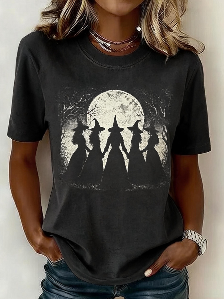 Stella | Halloween-Inspiratie Ronde Hals Korte Mouw T-shirt