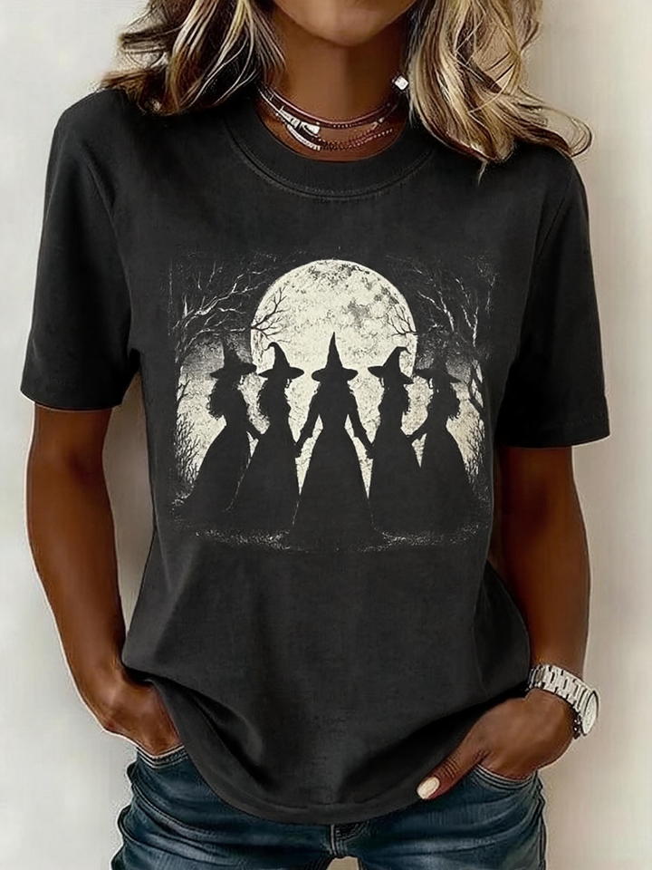 Stella | Halloween-Inspiratie Ronde Hals Korte Mouw T-shirt