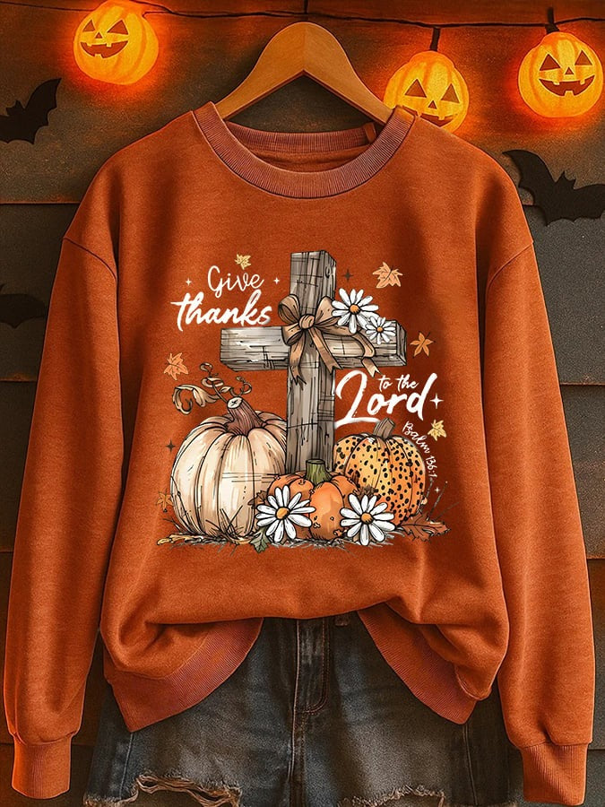 Madison | Retro Pompoen Sweatshirt