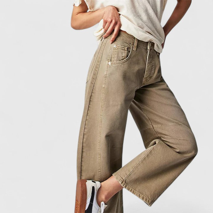 Everly | Comfortabele Brede-Pijp Broek