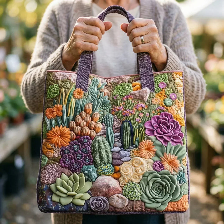 Handgemaakte Tas | Succulenten Tuin