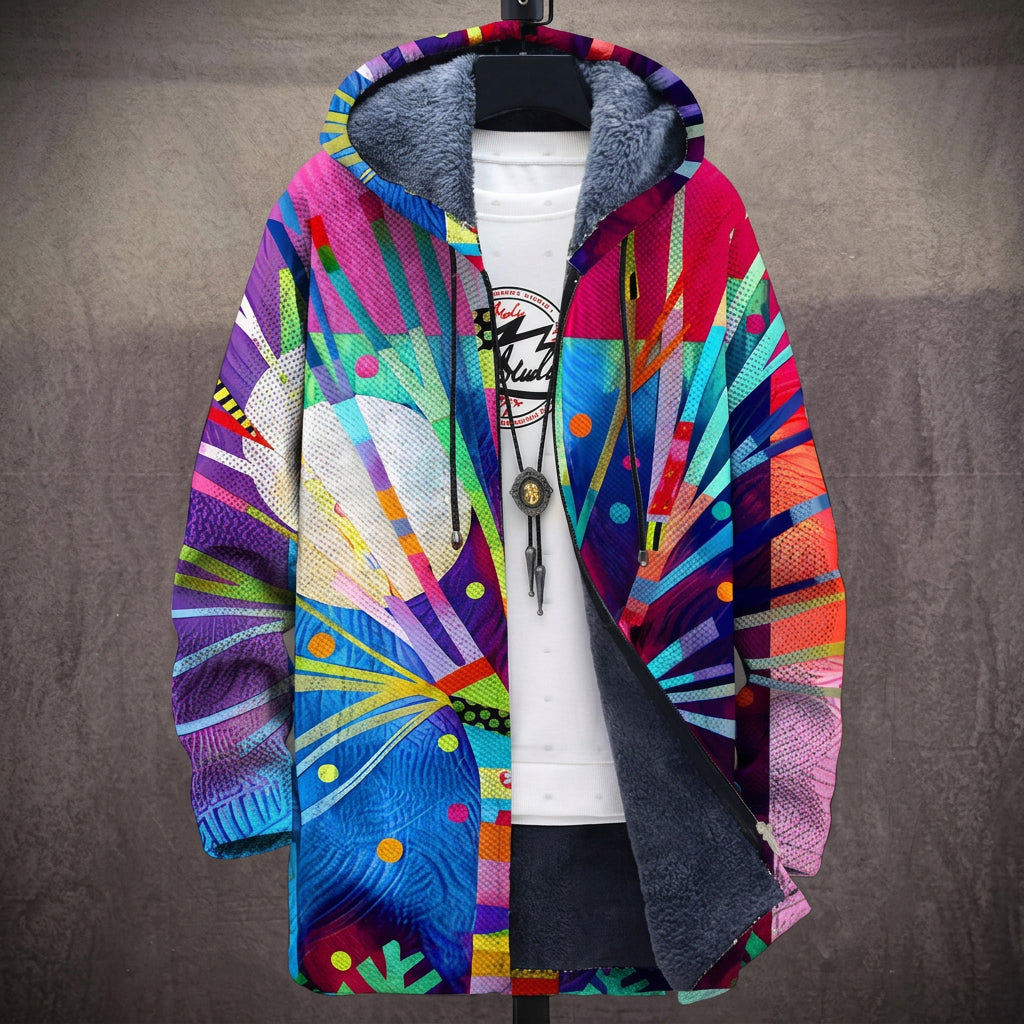 Blanche | Multicolor Abstract Burst Print Jacket