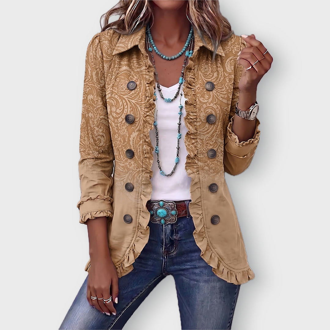 Chloe | Western Patroon Print Volant Jasje